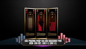 Các phương pháp soi cầu Baccarat phổ biến_ Cầu bệt, cầu 1-1, cầu 1-2.